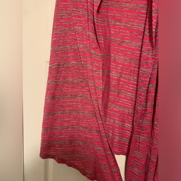 Pink magenta long sleeve drape down cardigan - Picture 5 of 5